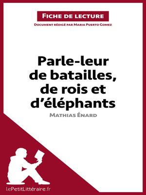 cover image of Parle-leur de batailles, de rois et d'éléphants de Mathias Énard (Fiche de lecture)